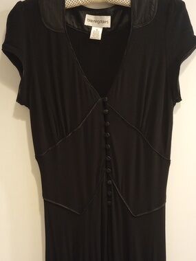 Bloomingdale's Black Button Front Maxi Dress